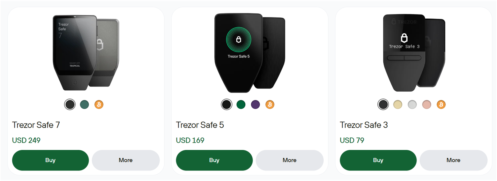 Trezor crypto wallets